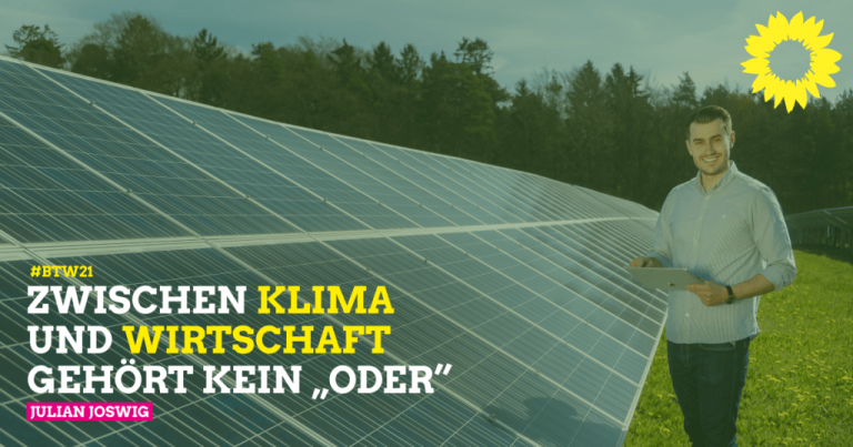 Julian Joswig ist Grüner Direktkandiat für die Region