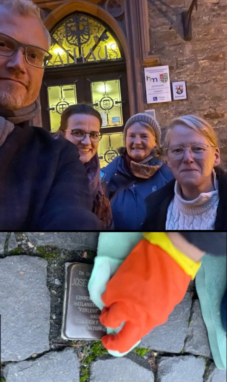 Nie wieder ist jetzt! Grüne Oberwesel putzen Stolpersteine gegen das Vergessen